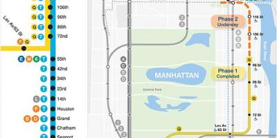 Naujas 2nd ave metro žemėlapis