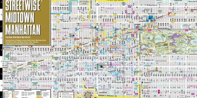 Žemėlapis midtown Manhattan NYC