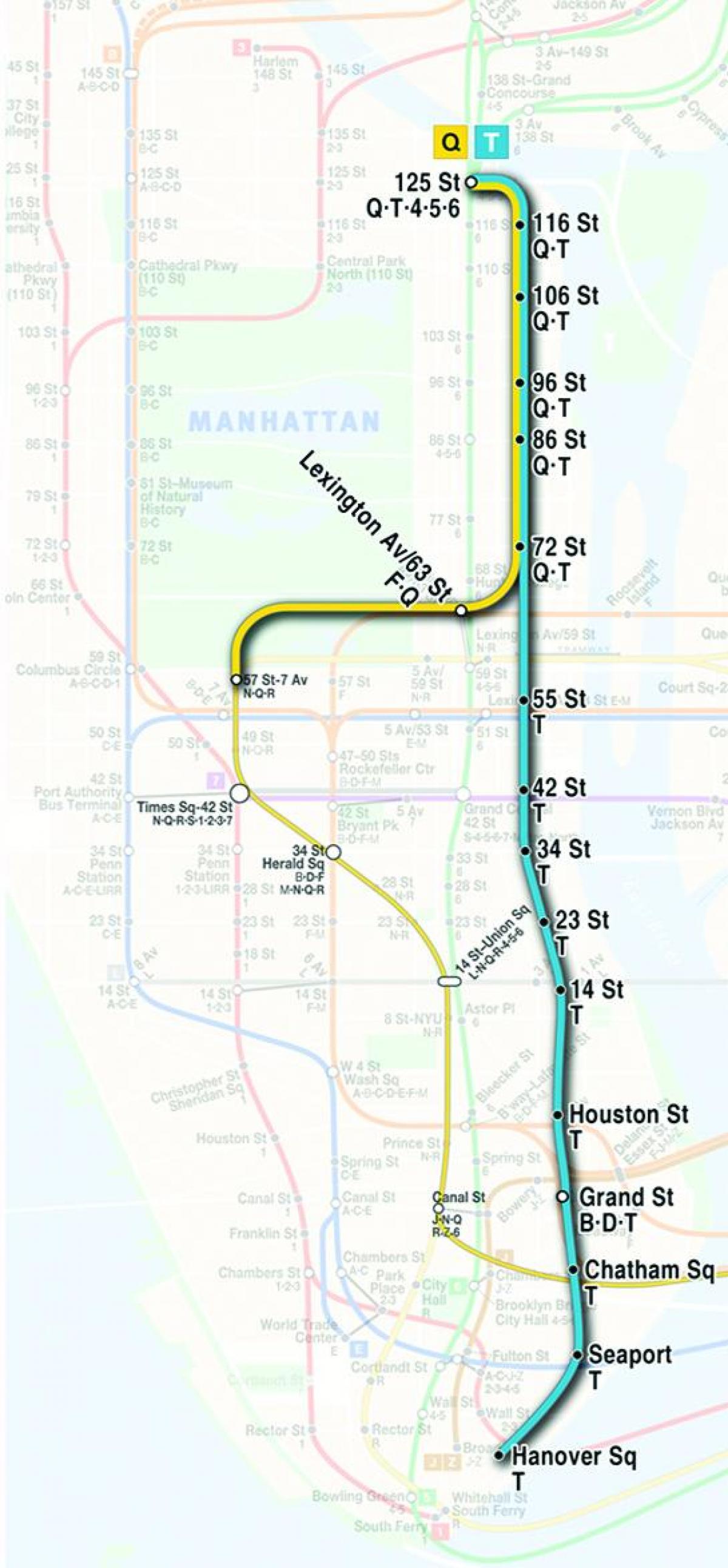 žemėlapis antra avenue metro