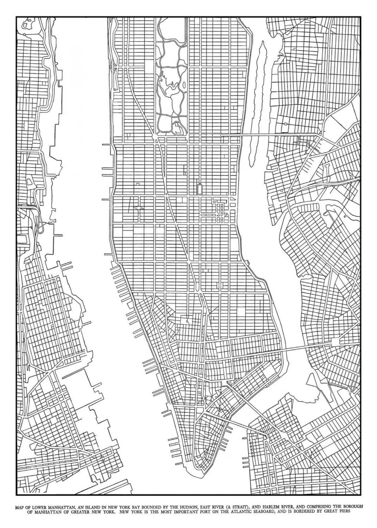 žemėlapis Manhattan tinklelis