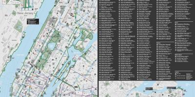 Manhattan dviračių eismo juostų žemėlapis