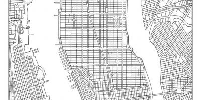 Žemėlapis Manhattan tinklelis