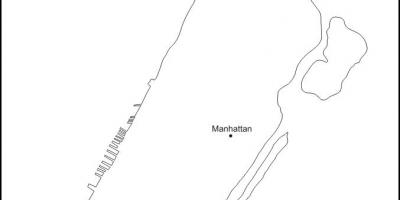 Tuščias žemėlapis Manhattan