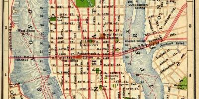 Žemėlapis senas Manhattan