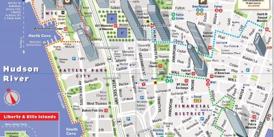 Žemutiniame Manhetene turizmo žemėlapyje